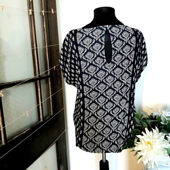 Lucky Brand | NWOT Printed Woven Mix Top - Picture 4 of 7